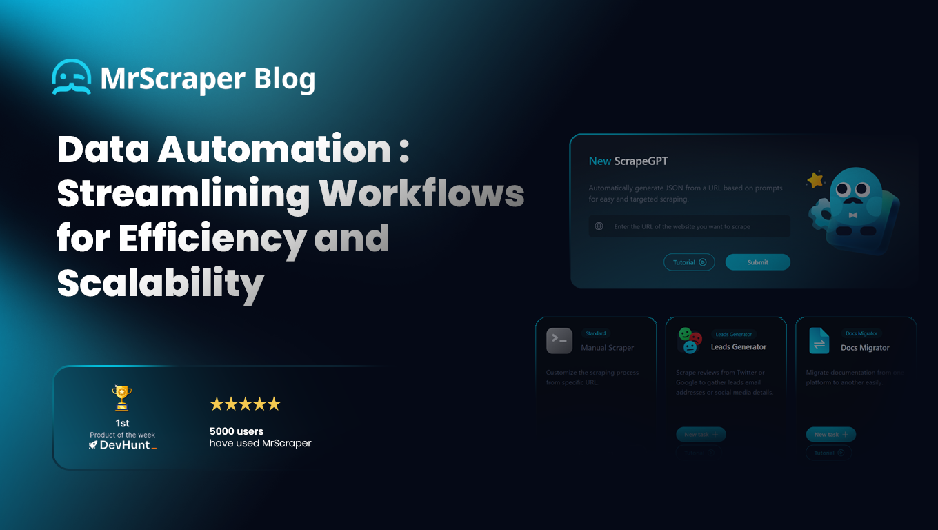 Data Automation: Streamlining Workflows for Efficiency and Scalability