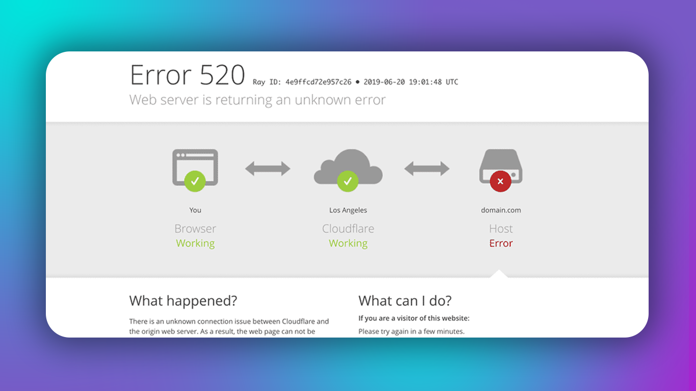 What is Error Code 520?