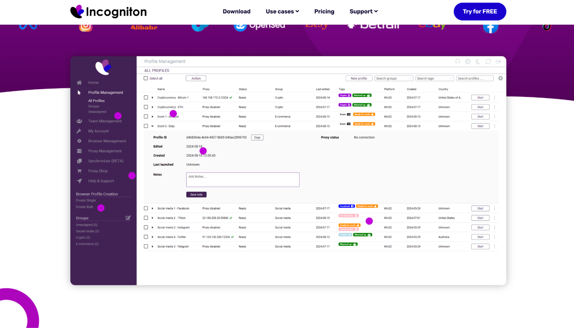 How to Use Incogniton Proxy for Multiple Account Management